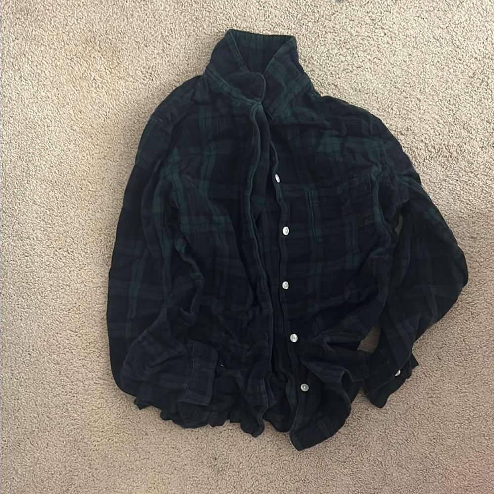 Women's Scotch Plaid Flannel Pajama Top